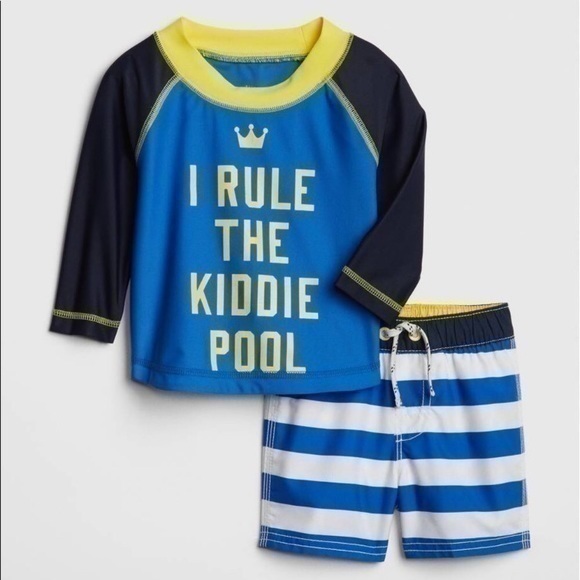 Swim Baby Boy’s Rash Guard Set Baby Gap - Picture 1 of 10